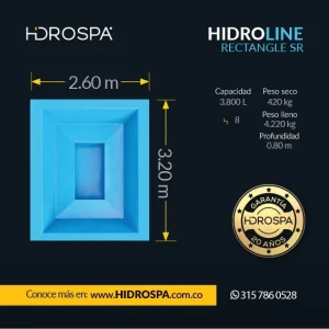 SPA HIDROLINE RECTANGLE SIN REBOSE