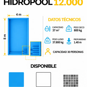 PISCINA HIDROPOOL 12.000