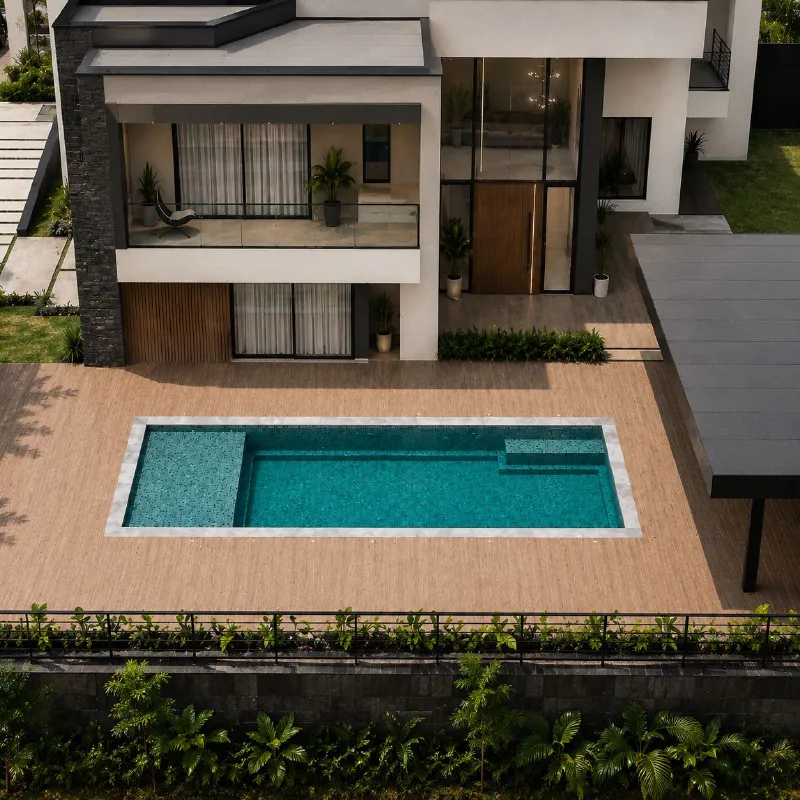 Piscina prefabricada Hidropool en una vivienda